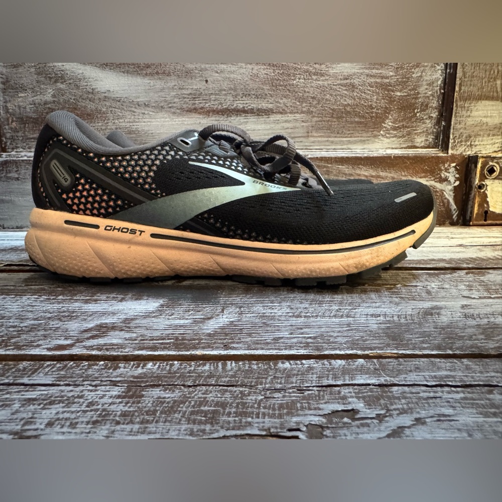 Brooks Ghost Black and Gray Running Shoes